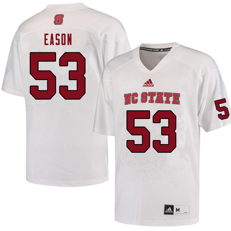 Men #53 Derrick Eason NC State Wolfpack College Football Jerseys Sale-White